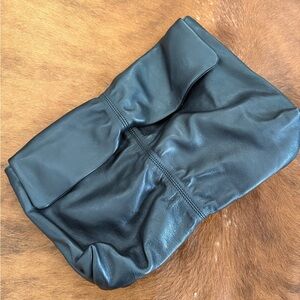 Zara Black Leather Bag Clutch